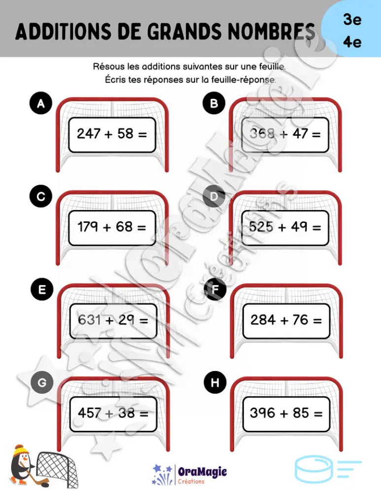 Additions de grands nombres - Hockey - 3e et 4e années.pdf