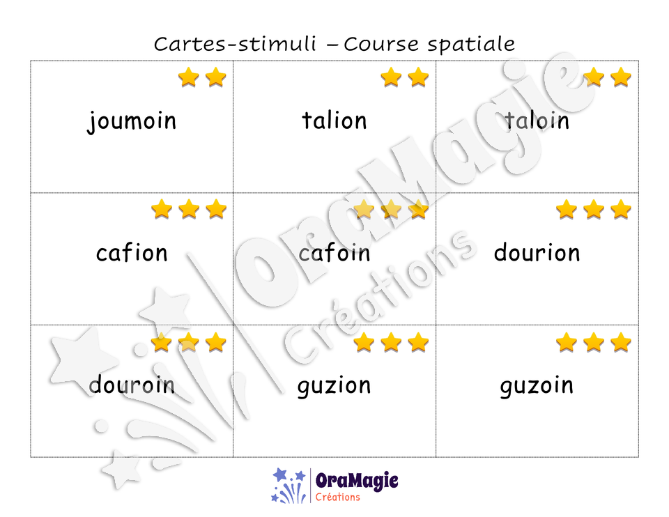 Confusions OIN-ION - Niveau 3 - Course spatiale