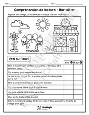 Compréhension de lecture - VRAI OU FAUX - Bar laitier - 1re année - 2$.pdf