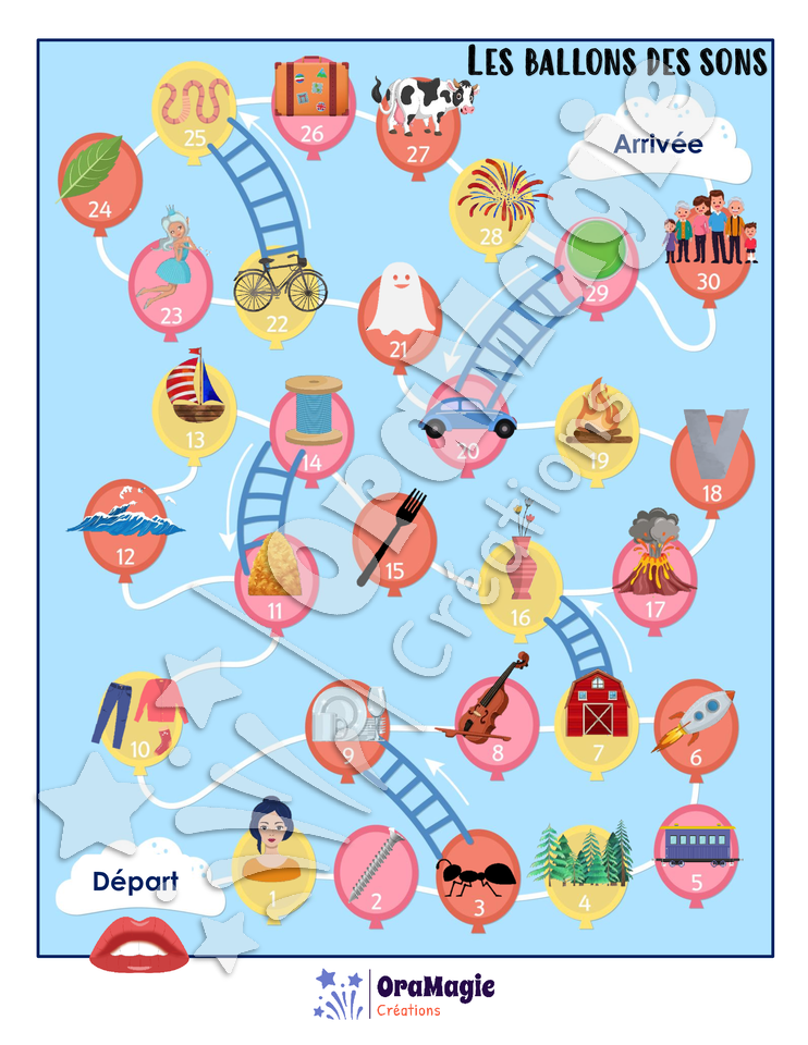 Parcours Les ballons des sons /f, v/