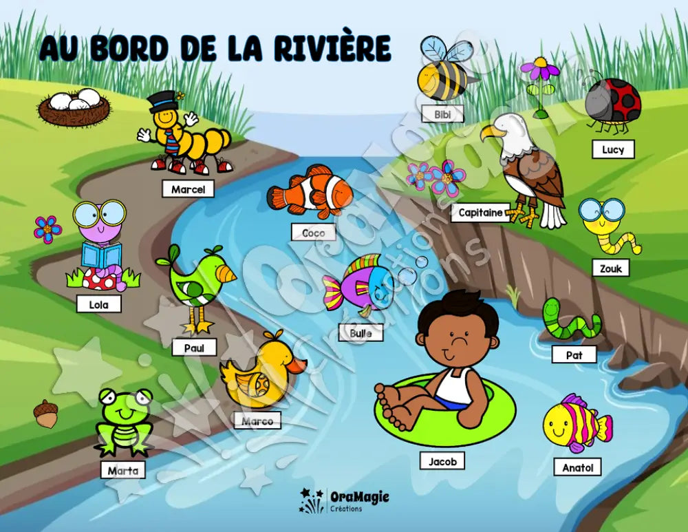 Au bord de la rivière - Compréhension de lecture