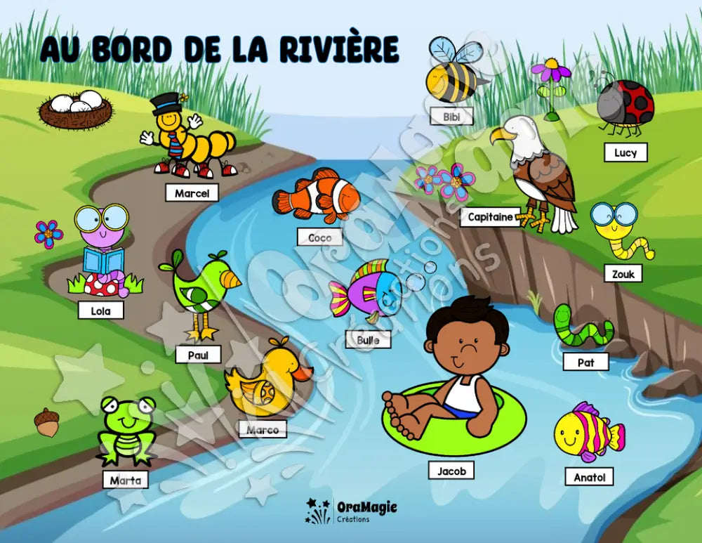 Au bord de la rivière - Compréhension de lecture