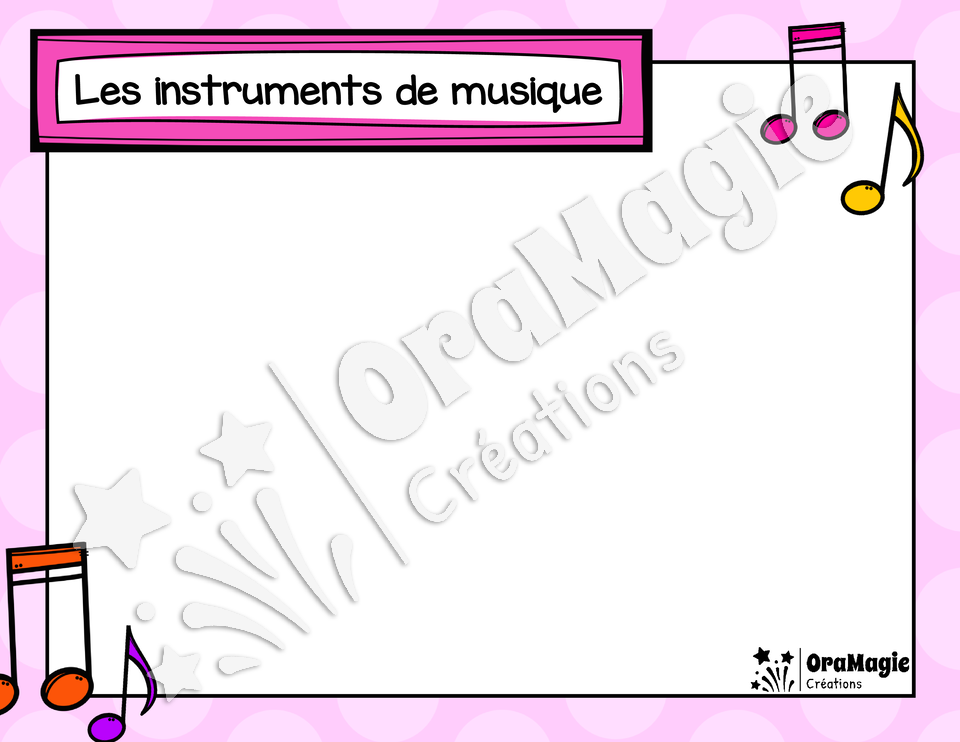 Catégorie en images - Les instruments de musique