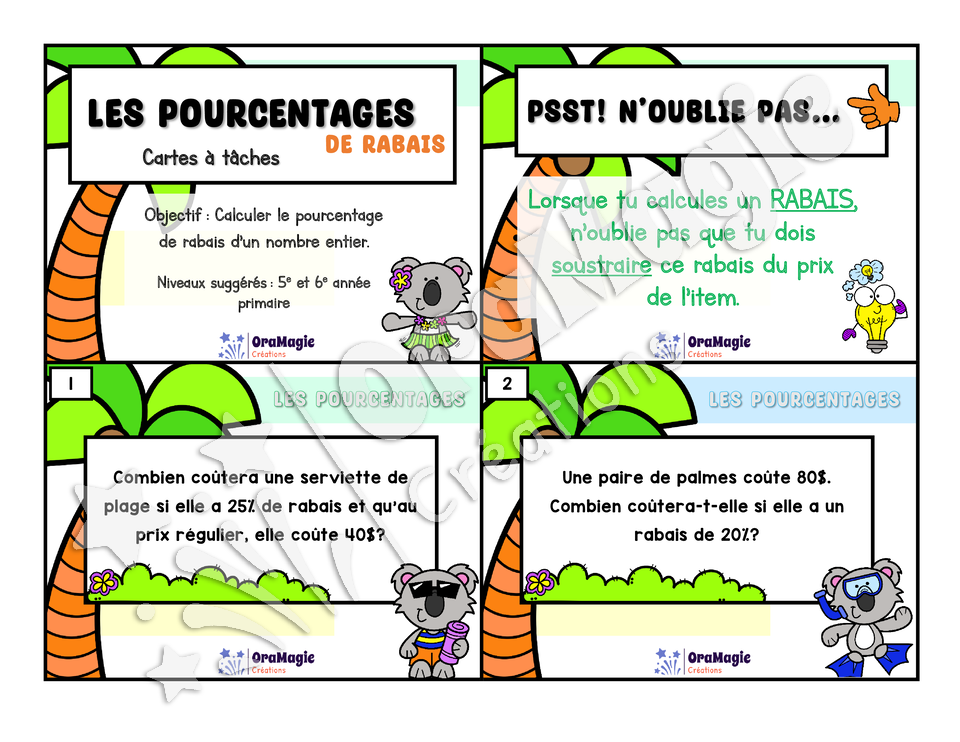 Cartes à tâches - Les pourcentages de rabais - 5e et 6e année - 5$.pdf