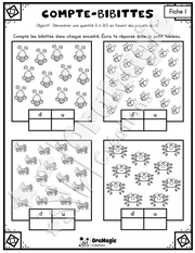 Compte bibittes - Dénombrer et faire des paquets de 10 - 1 à 90 - 1re année.pdf
