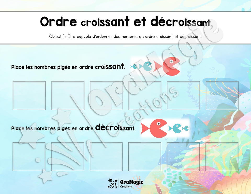 Ordre croissant et décroissant