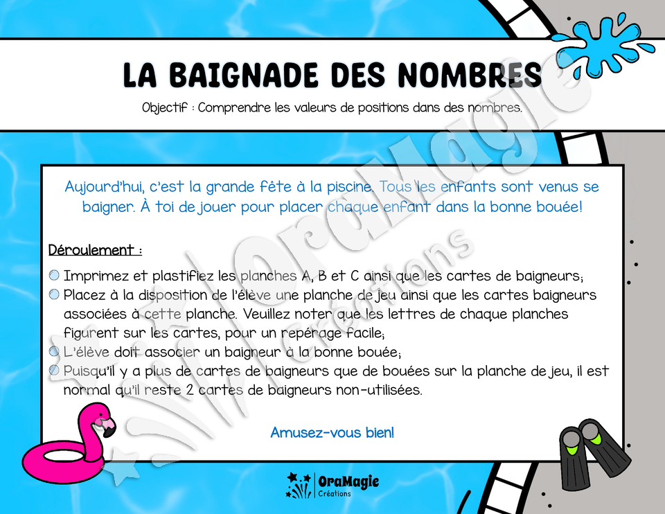 Baignade des nombres - Valeurs de position - 3e année.pdf