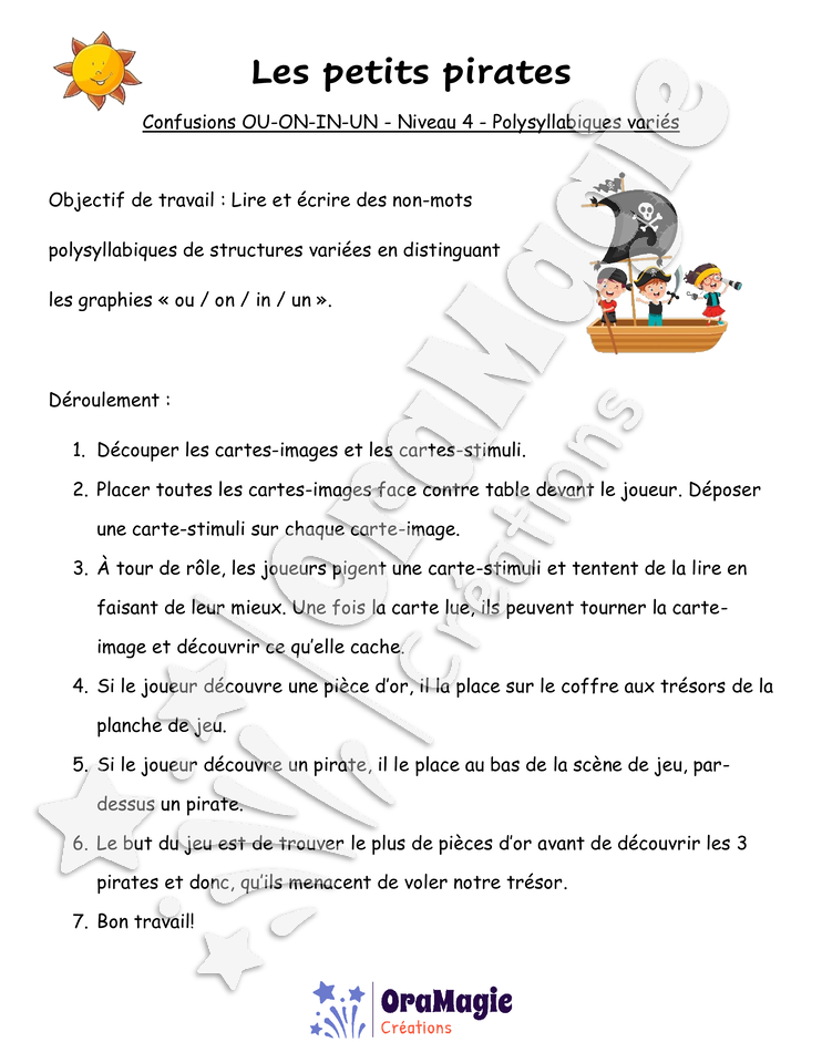 Confusions OU-ON-IN-UN - Niveau 4 - Les petits pirates.pdf