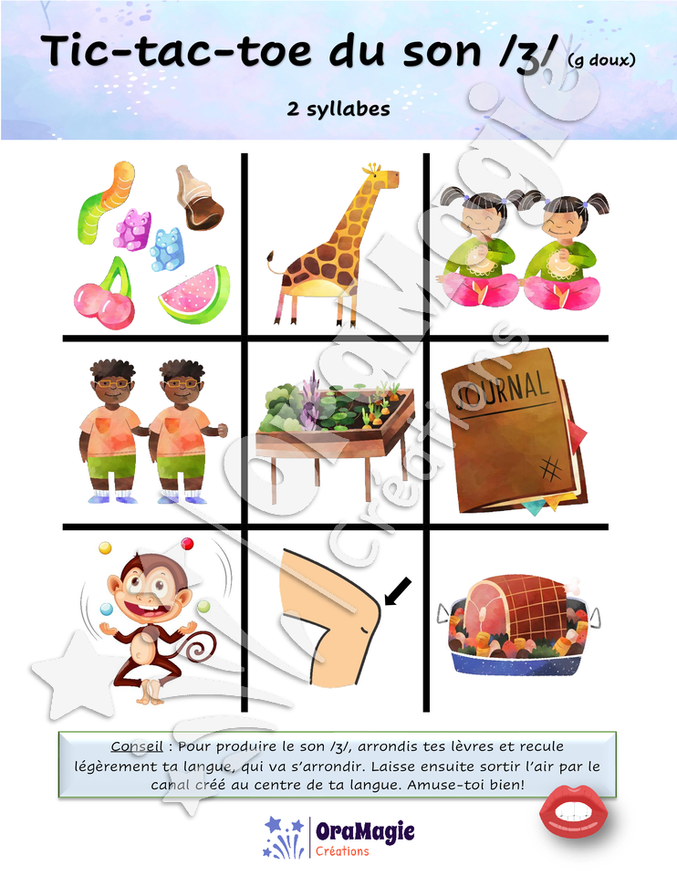 Tic-tac-toe du son -jjj- position initiale