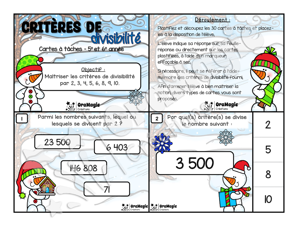 Cartes à tâches - Critères de divisibilité - 5e-6e années - 6$.pdf