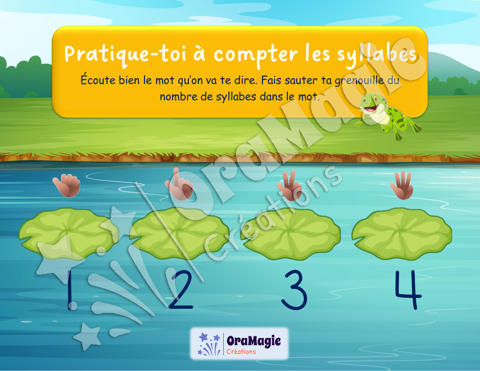 Segmentation syllabique Les grenouilles
