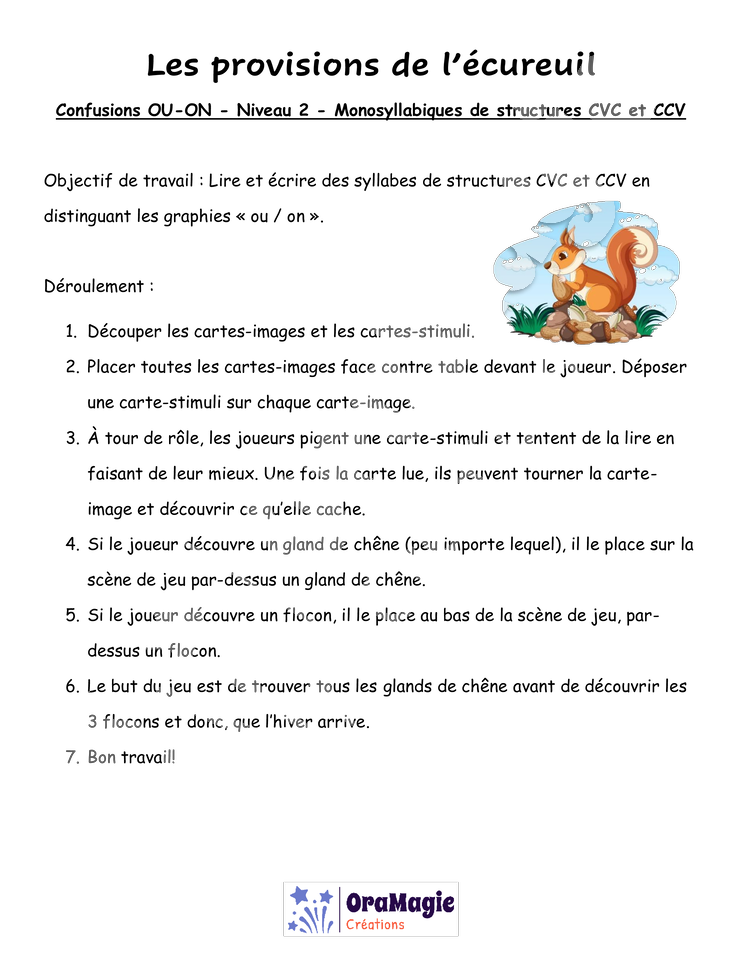 Confusions OU-ON - Niveau 2 - Les provisions de l'écureuil.pdf