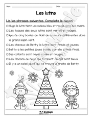 Compréhension de lecture Noël - Lis et colorie - Les lutins - 2e année.pdf