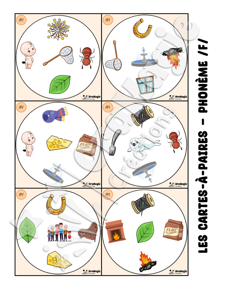 Les cartes-à-paires - Phonologie -f- initial