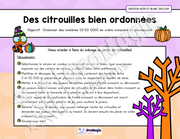 Des citrouilles bien ordonnées - Atelier 4e année - Halloween - Ordre croissant vs décroissant - NB incluse - 4$.pdf
