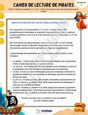 Cahier de lecture de pirates - Graphème C (c dur-doux) - Produit numérique