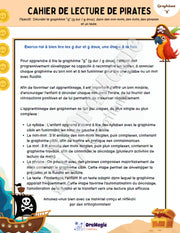 Cahier de lecture de pirates - Graphème G (g dur-doux) - Produit numérique