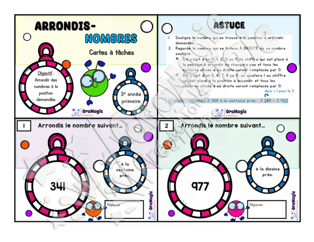 Cartes à tâches - Arrondis-nombre - 3e année - 6$.pdf