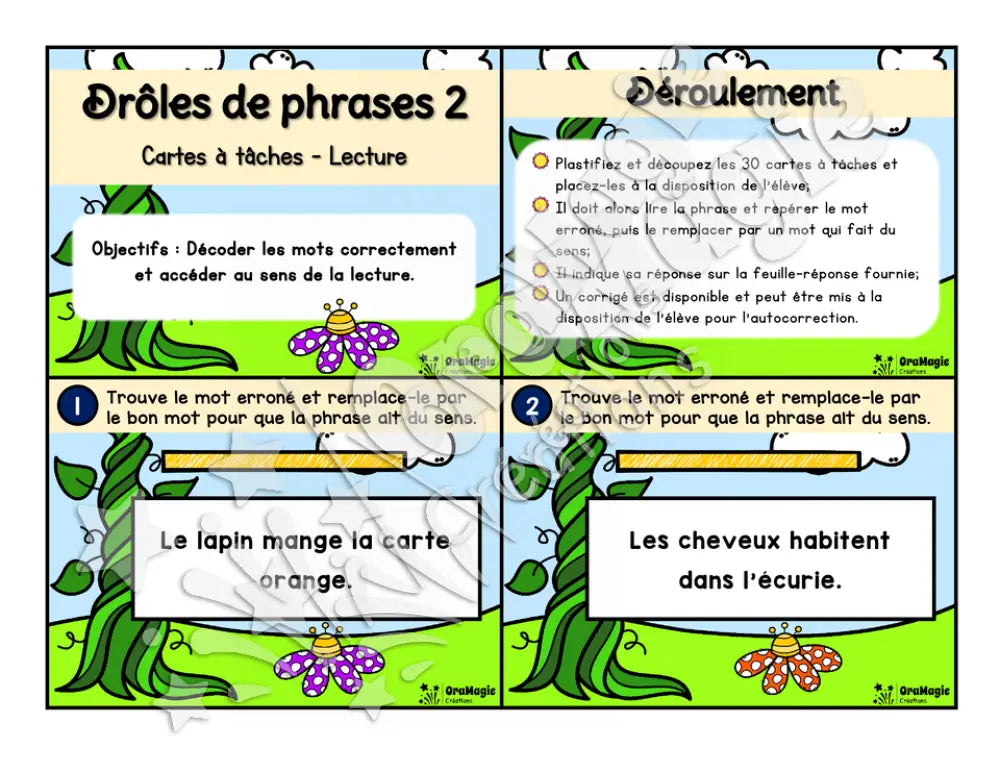 Cartes à tâches - Drôles de phrases 2 - Langage écrit.pdf
