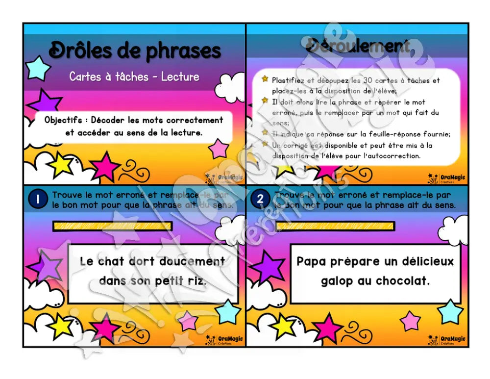 Cartes à tâches - Drôles de phrases - Langage écrit.pdf