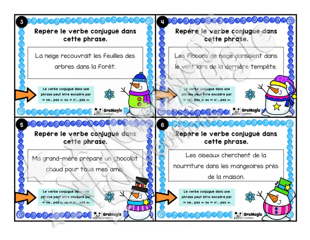 Cartes à tâches - À la recherche du verbe