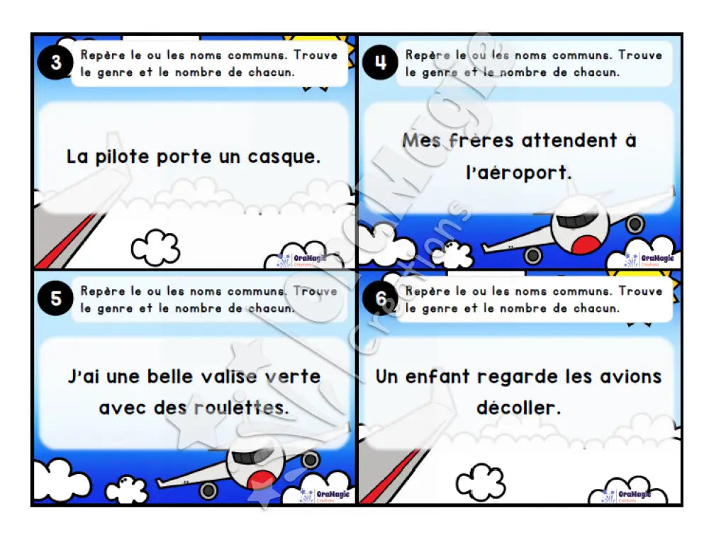 Cartes à tâches - Le grand voyage - Repérer les noms communs et indiquer genre et nombre - Produit numérique
