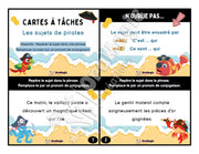 Cartes à tâches - Les sujets de pirates - 4e 5e et 6e années - Produit numérique