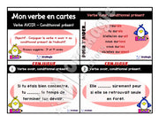 Cartes à tâches - Mon verbe en cartes - Verbe AVOIR conditionnel présent de l’indicatif - 3e et 4e année - Produit