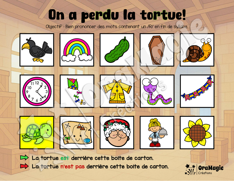 On a perdu la tortue - r en fin de syllabe
