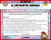 Le labyrinthe magique du genre des noms communs - Thème Noël - 1re et 2e année.pdf