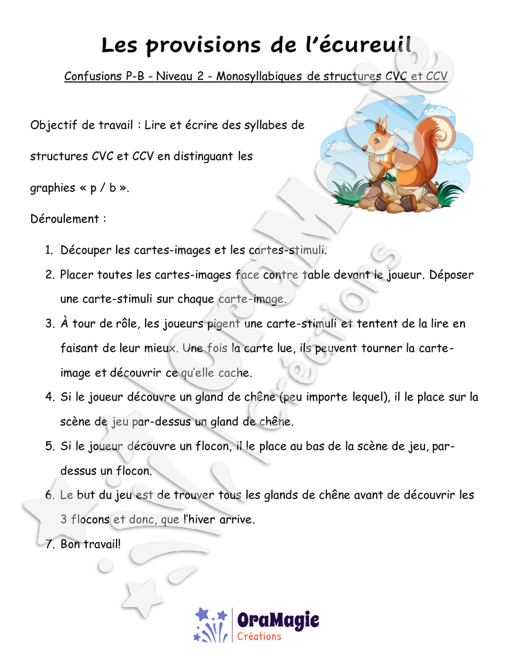 Confusions P-B - Niveau 2 - Les provisions de l'écureuil.pdf