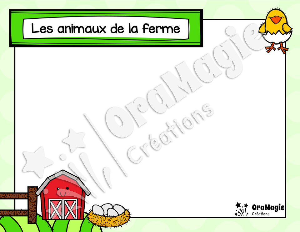 Catégorie en images - Les animaux de la ferme