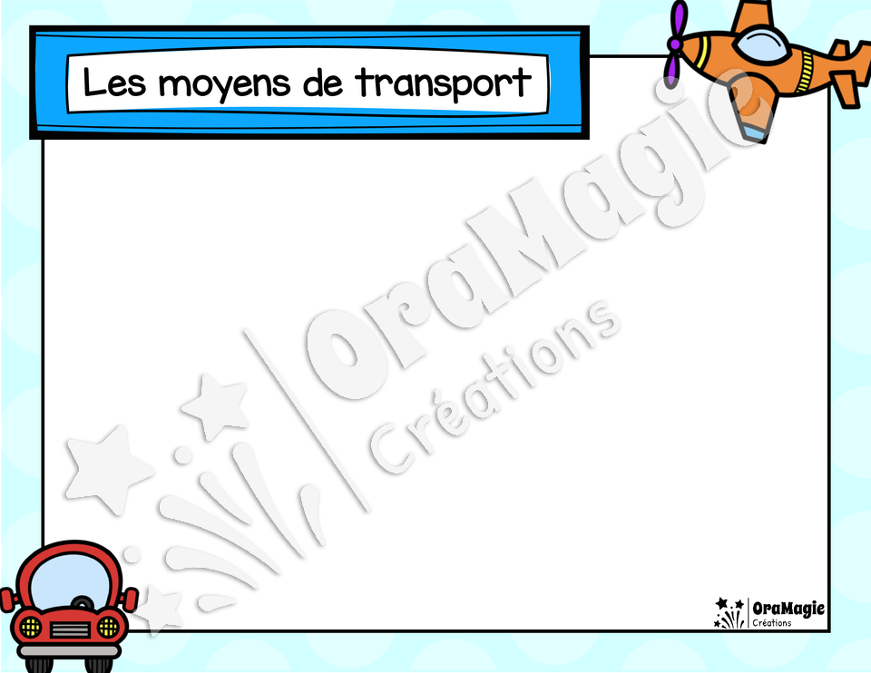 Catégorie en images - Les moyens de transport