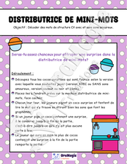 Distributrice de mini-mots - Décodage mots structure CV avec et sans sons amoureux - 1re année .pdf