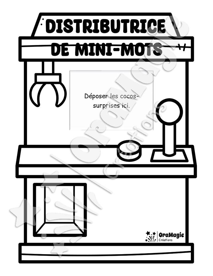 Distributrice de mini-mots - Décodage mots structure CV avec et sans sons amoureux