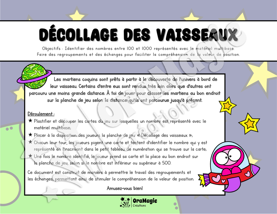 Décollage de vaisseaux - 2e année - Représentation des nombres 100 à 1000 avec regroupements et échanges - 3$.pdf