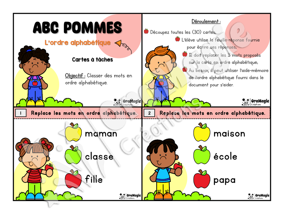 Cartes à tâches - ABC pommes - 1re-2e année - Ordre alphabétique - 6$.pdf