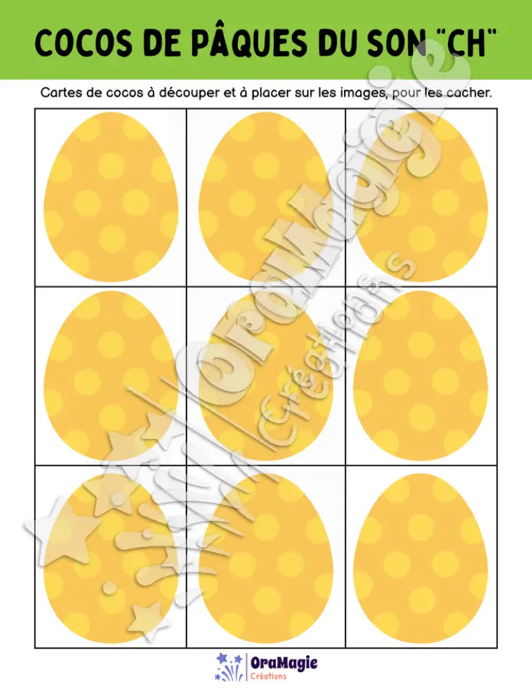 Cocos de Pâques du son -ch-