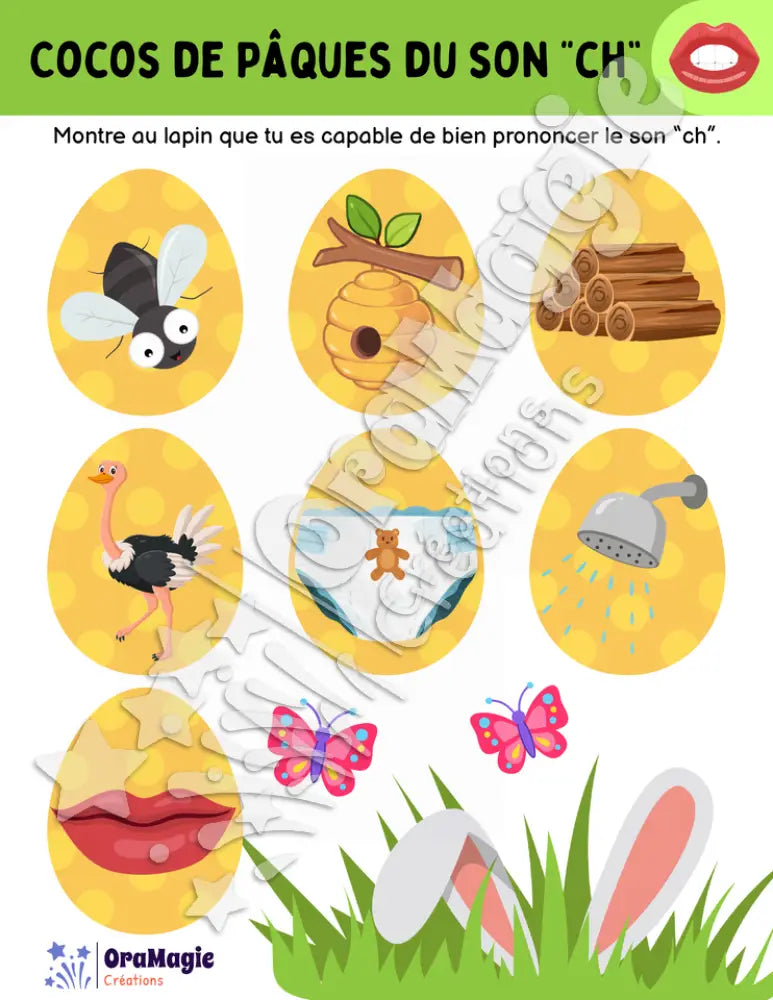 Cocos de Pâques du son -ch-