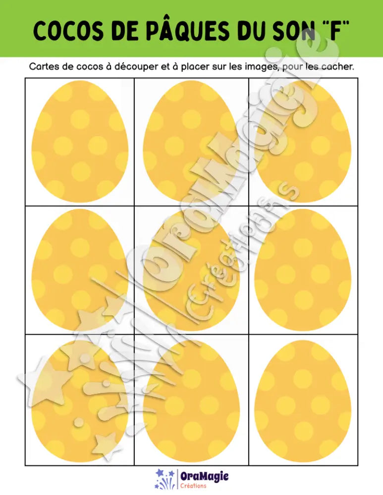 Cocos de Pâques du son -f-