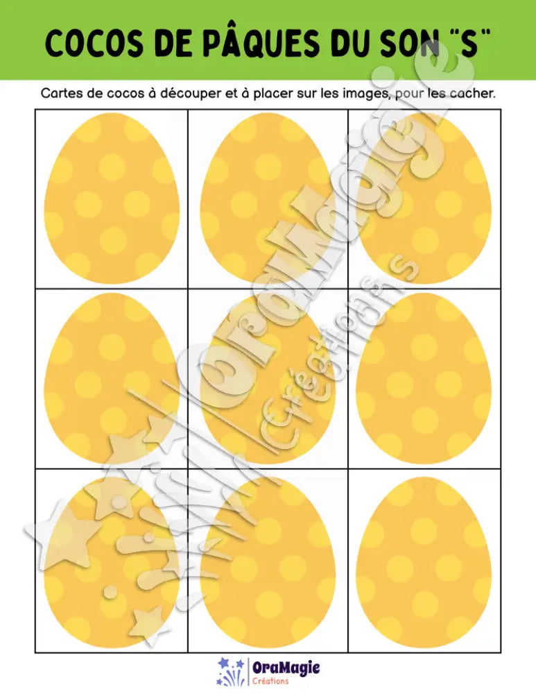 Cocos de Pâques du son -s-