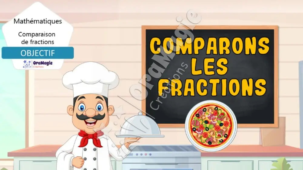 Comparons les fractions - Produit numérique
