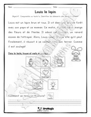 Compréhension de lecture et du récit 1re année - Louis le lapin - 2$.pdf