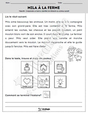 Compréhension de lecture et du récit - Mila à la ferme - 1re année - Produit numérique