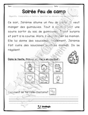 Compréhension de lecture et du récit 1re année - Soirée feu de camp.pdf