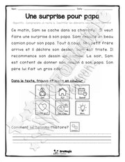 Compréhension de lecture et du récit 1re année - Une surprise pour papa.pdf