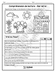Compréhension de lecture - VRAI OU FAUX - Bar laitier - 1re année - 2$.pdf