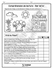 Compréhension de lecture - VRAI OU FAUX - Bar laitier - 2e année - 2$.pdf