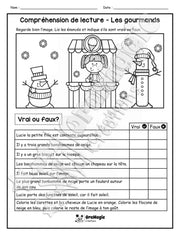 Compréhension de lecture - VRAI OU FAUX - Les gourmands - 1re année - 3$.pdf
