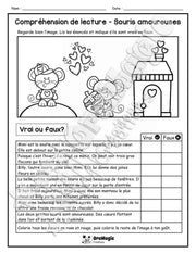 Compréhension de lecture - VRAI OU FAUX - Souris amoureuses - 2e année.pdf